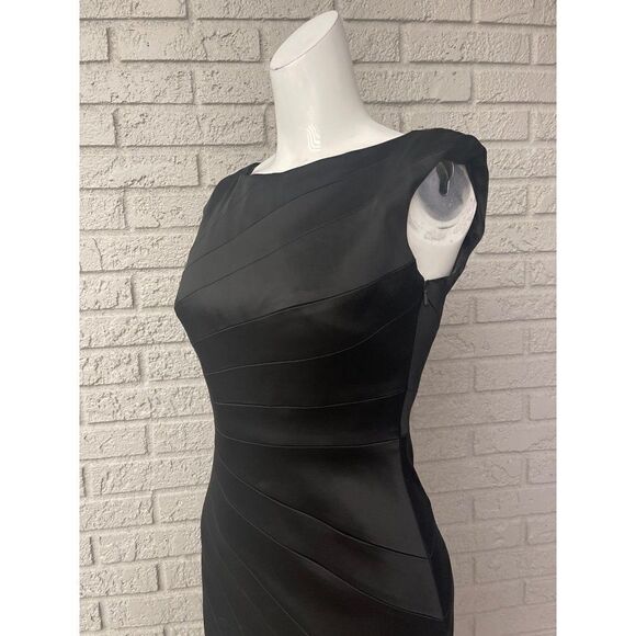 JAX Black Sleeveless Sheath Dress Size 4 - Picture 4 of 10
